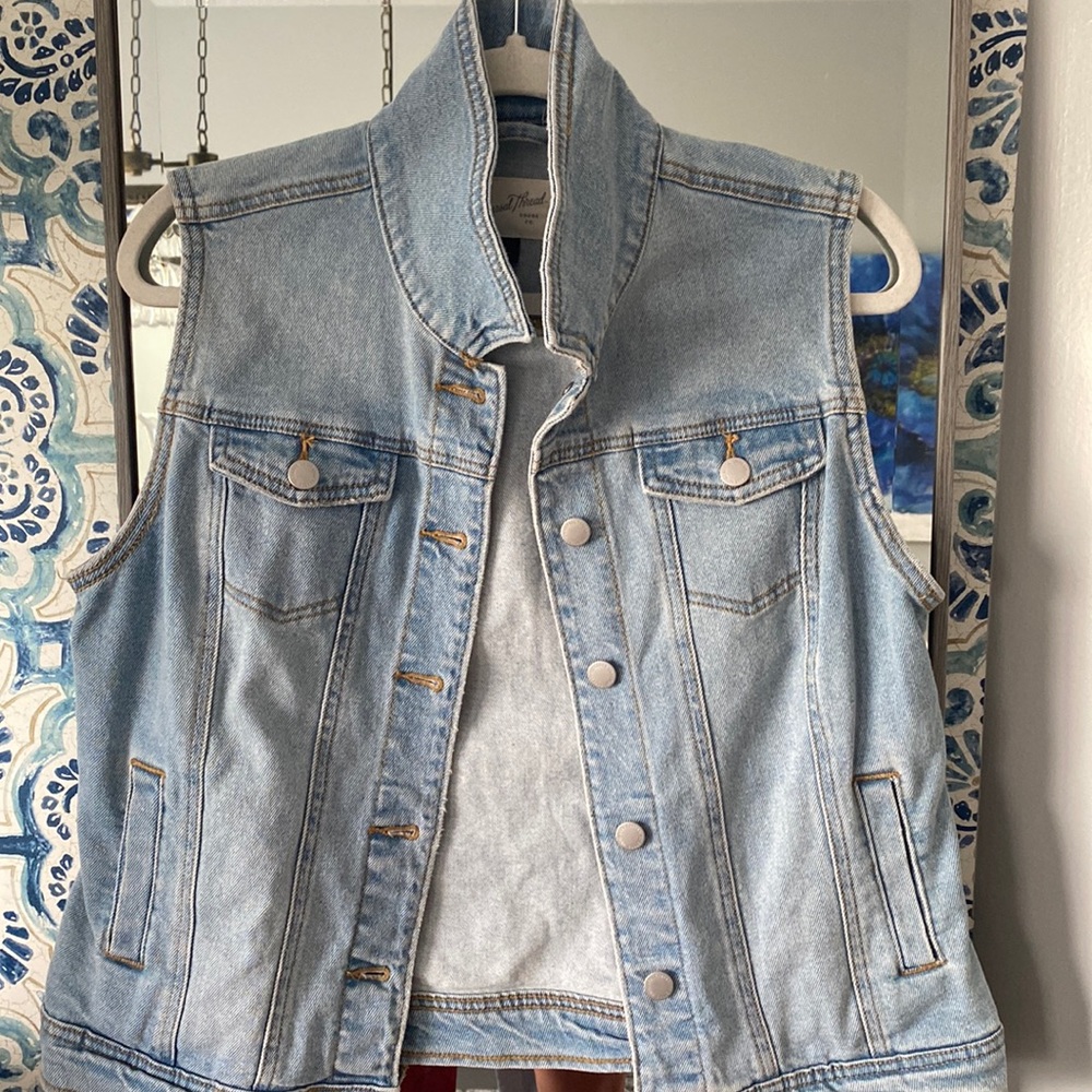 Denim Sleeveless Vest